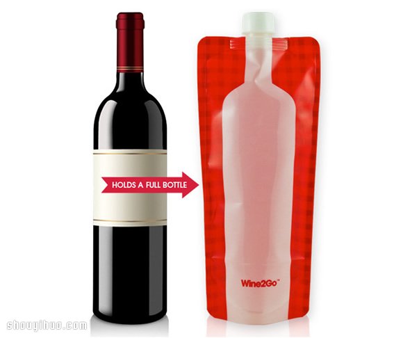 Wine2Go 塑膠材質(zhì)便攜可折疊紅酒瓶設(shè)計 -  rpnrmr.com