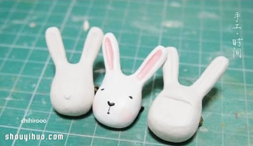 粘土制作可愛長耳兔子玩偶小飾品圖解教程 -  rpnrmr.com