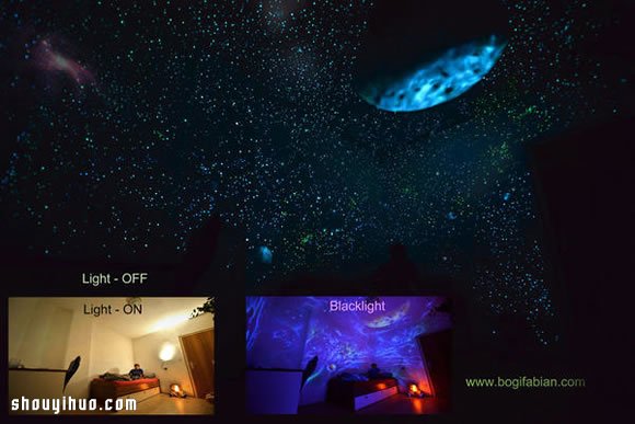 神奇的墻面夜光彩繪 關(guān)燈就變成奇幻世界！ -  rpnrmr.com