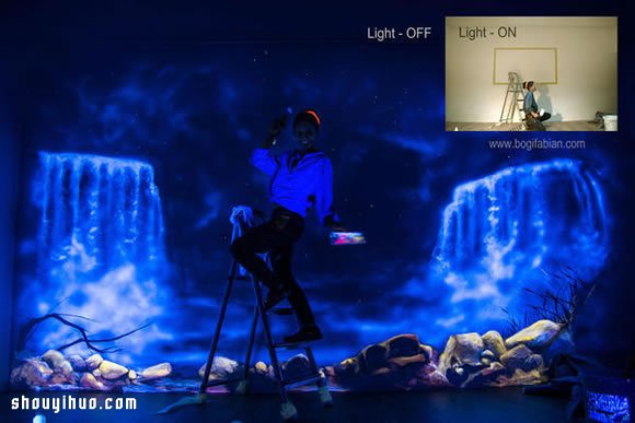 神奇的墻面夜光彩繪 關(guān)燈就變成奇幻世界！ -  rpnrmr.com