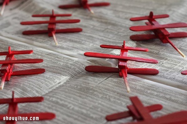 雪糕棍+木夾子 簡單手工制作飛機模型玩具 -  rpnrmr.com