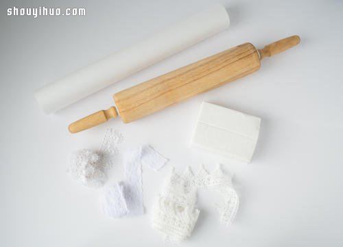 利用紙粘土自制純白蕾絲收納筒DIY圖解教程 -  rpnrmr.com