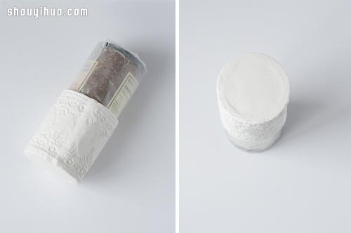 利用紙粘土自制純白蕾絲收納筒DIY圖解教程 -  rpnrmr.com
