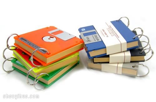 利用回收淘汰軟盤DIY手工制作個性筆記本 -  rpnrmr.com