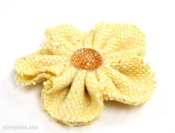 可愛甜美布藝花頭繩DIY手工制作圖解教程 -  rpnrmr.com