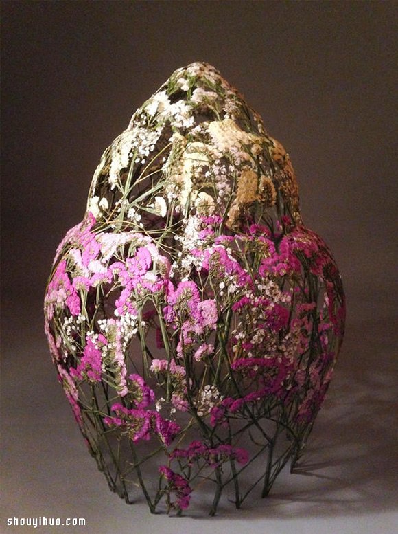 精美押花藝術(shù)：押花技術(shù)創(chuàng)作的花籃作品 -  rpnrmr.com