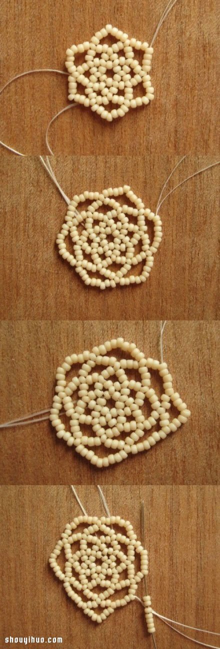 漂亮素雅牡丹花串珠項(xiàng)鏈墜子制作教程圖解 -  rpnrmr.com