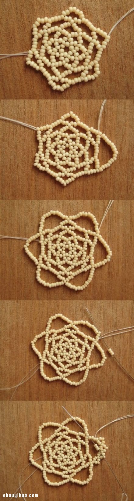 漂亮素雅牡丹花串珠項(xiàng)鏈墜子制作教程圖解 -  rpnrmr.com