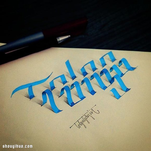 土耳其 Tolga Girgin 的3D立體字體畫(huà) -  rpnrmr.com