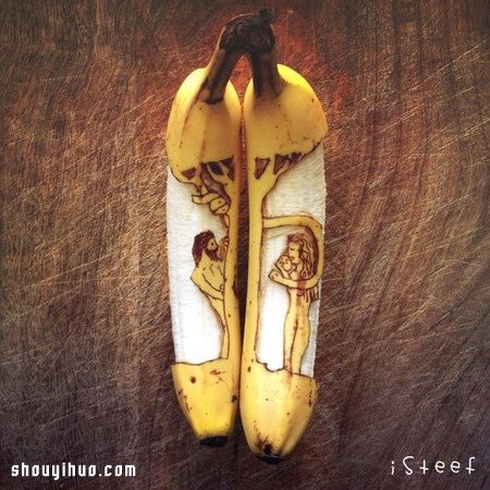 用香蕉來手工DIY 雕刻出不平凡的藝術(shù)作品 -  rpnrmr.com
