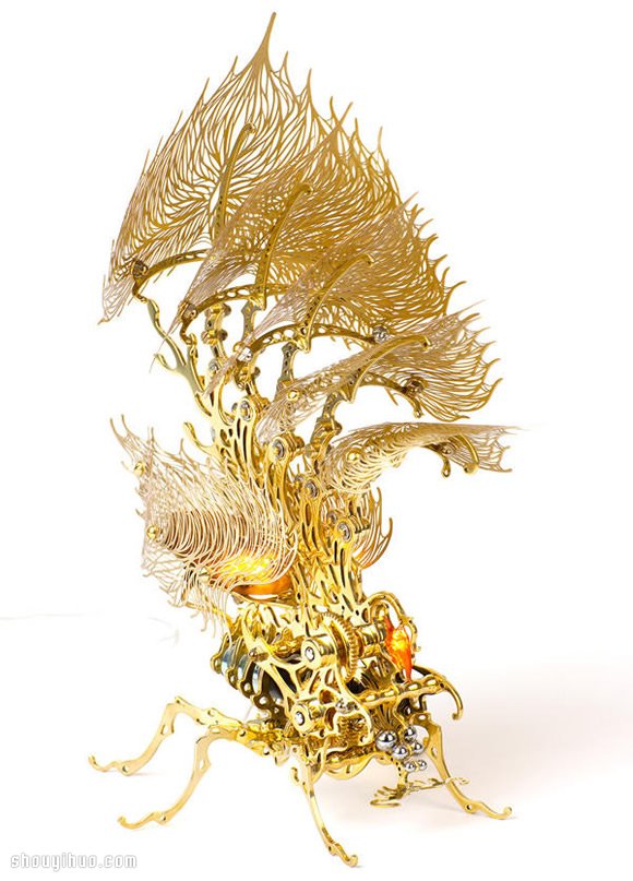 可動式機(jī)械昆蟲燈具設(shè)計(jì) 展翅瞬間令人屏息 -  rpnrmr.com