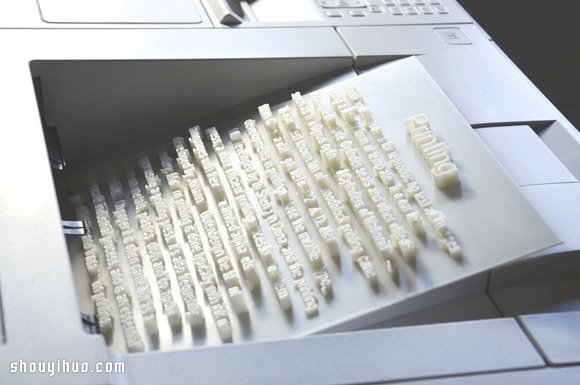 利用3D打印技術(shù)把字體排列成模擬都市景觀 -  rpnrmr.com