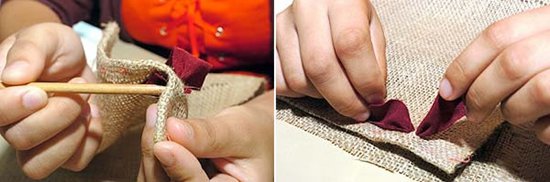 利用舊衣服和麻布DIY手工制作腳墊地毯教程 -  rpnrmr.com