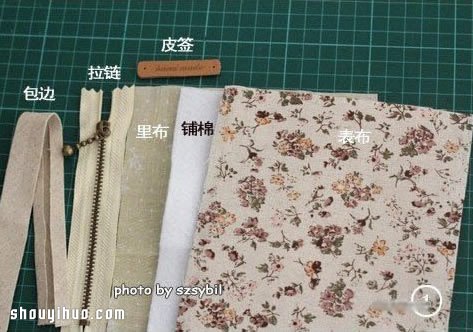 可愛布藝手工包包帶拉鏈DIY制作圖解教程 -  rpnrmr.com