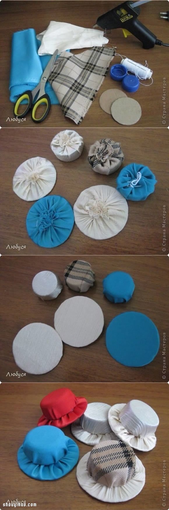 塑料瓶蓋DIY手工制作漂亮女式帽子小飾品 -  rpnrmr.com