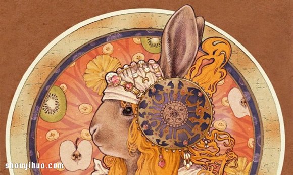 當(dāng)兔子遇上名畫 插畫家Shae的治愈系手繪 -  rpnrmr.com