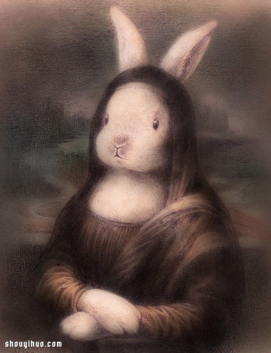當(dāng)兔子遇上名畫 插畫家Shae的治愈系手繪 -  rpnrmr.com