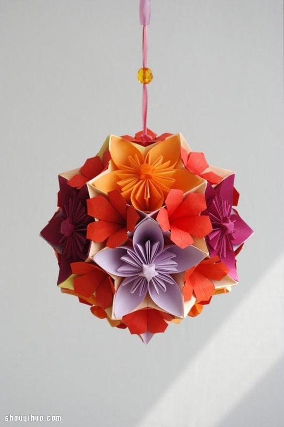 美輪美奐的手工折紙花球作品欣賞(一) -  rpnrmr.com