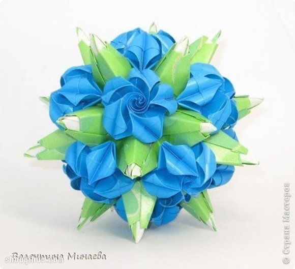 美輪美奐的手工折紙花球作品欣賞(一) -  rpnrmr.com
