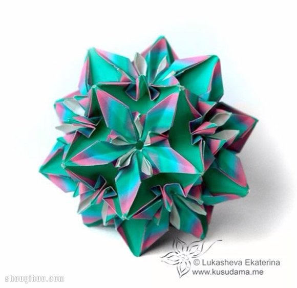 美輪美奐的手工折紙花球作品欣賞(一) -  rpnrmr.com