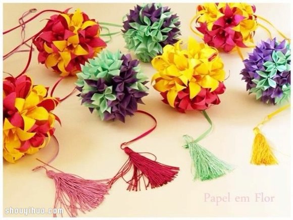 美輪美奐的手工折紙花球作品欣賞(二) -  rpnrmr.com