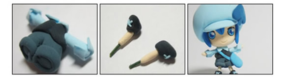 三款卡通小女孩粘土手辦手工制作圖解教程 -  rpnrmr.com