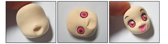 三款卡通小女孩粘土手辦手工制作圖解教程 -  rpnrmr.com