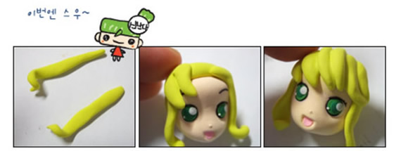 三款卡通小女孩粘土手辦手工制作圖解教程 -  rpnrmr.com