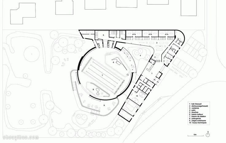 法國(guó) Lingolsheim 蘑菇般穹頂公共游泳池 -  rpnrmr.com