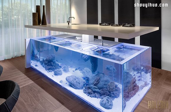 令人驚嘆的水族箱廚房 享受夢(mèng)幻海底美景！ -  rpnrmr.com