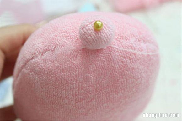 可愛(ài)粉紅布藝兔子不織布手工制作圖解教程 -  rpnrmr.com