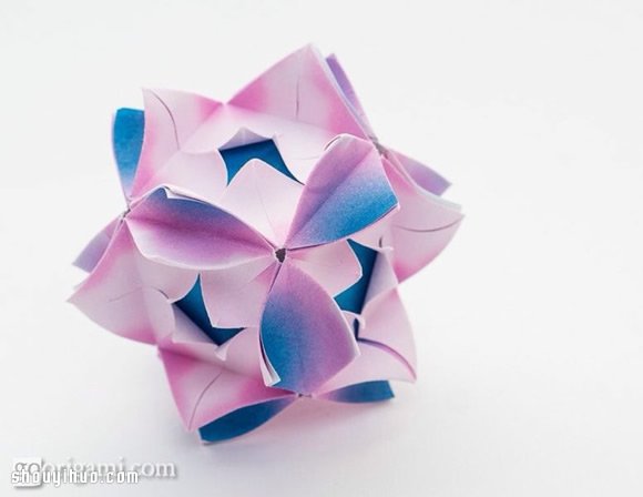 美輪美奐的手工折紙花球作品欣賞(五) -  rpnrmr.com