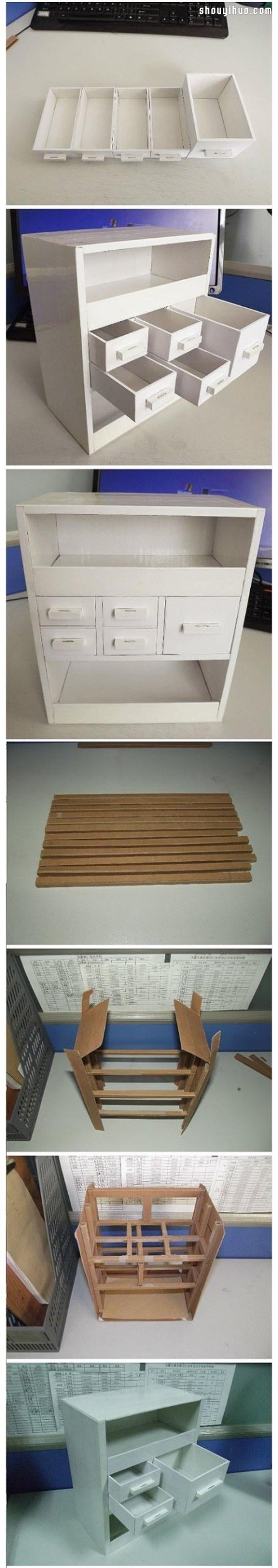 廢舊紙箱廢物利用 手工制作柜子/書(shū)柜/衣柜 -  rpnrmr.com