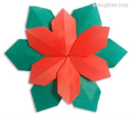 折紙一品紅花朵折法 手工折紙一品紅花圖解 -  rpnrmr.com