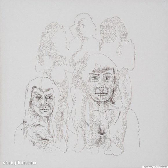 Meza-Desplas 利用頭發(fā)DIY創(chuàng)意畫(huà)作 -  rpnrmr.com