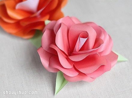 簡(jiǎn)單折紙漂亮玫瑰花的折法步驟圖解教程 -  rpnrmr.com