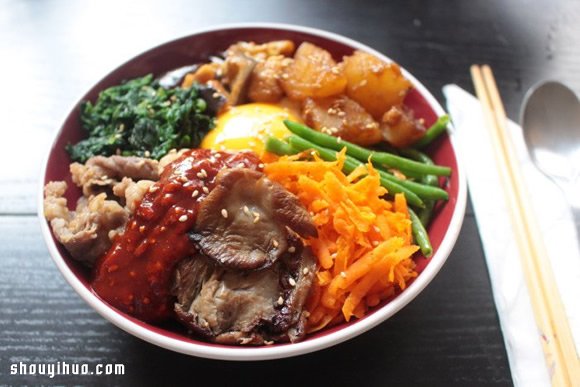 韓式拌飯的做法 重點(diǎn)在辣醬和荷包蛋！ -  rpnrmr.com