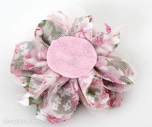 唯美風(fēng)布花發(fā)箍手工制作方法圖解教程 -  rpnrmr.com