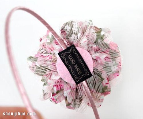 唯美風(fēng)布花發(fā)箍手工制作方法圖解教程 -  rpnrmr.com