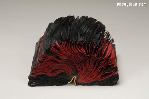 加熱烘烤 柔軟舊書化作賁張紙雕藝術(shù)品 -  rpnrmr.com