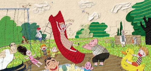 Lena Guberman 趣味十足的拼布畫作品 -  rpnrmr.com