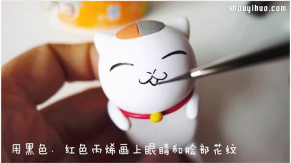 可愛招財貓軟陶玩偶DIY手工制作圖解教程 -  rpnrmr.com