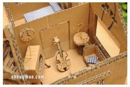 廢棄紙箱制作的房屋模型 想住到里面去么？ -  rpnrmr.com