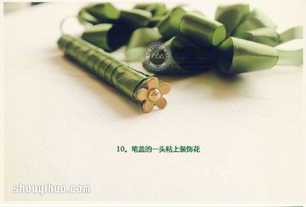 森系花朵簽到筆DIY手工制作圖解教程 -  rpnrmr.com