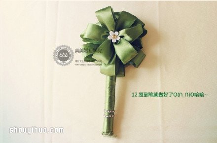 森系花朵簽到筆DIY手工制作圖解教程 -  rpnrmr.com