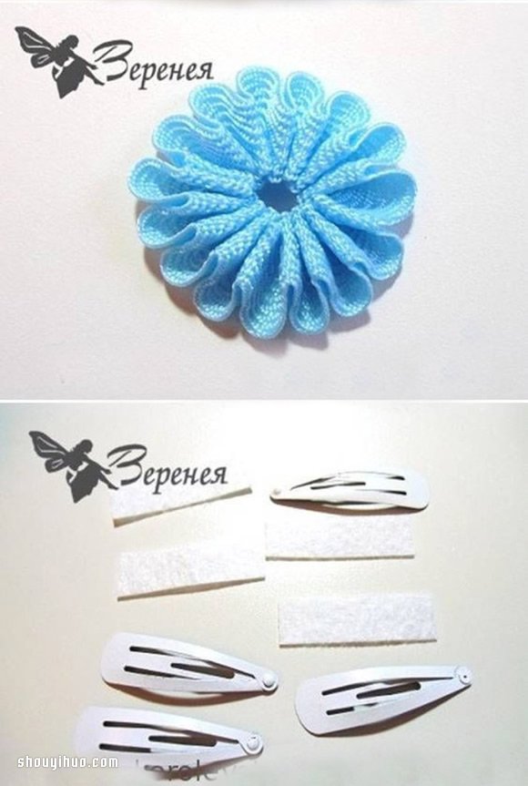 小清新綢帶小花發(fā)卡DIY手工制作圖解教程 -  rpnrmr.com