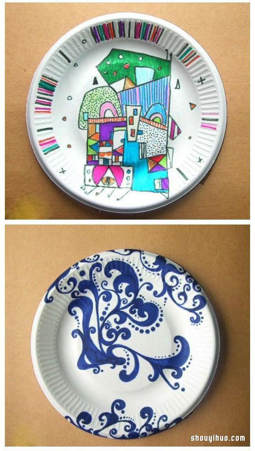 一次性蛋糕托盤當(dāng)畫布 DIY別致小手工藝品 -  rpnrmr.com