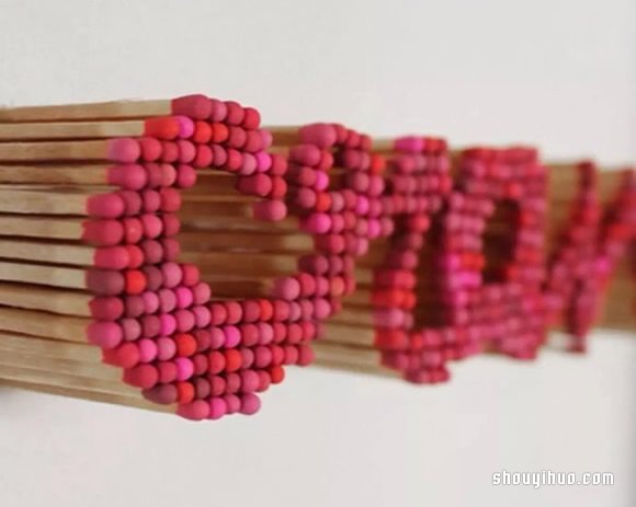 火柴棍創(chuàng)意DIY 在相框里拼出文字 -  rpnrmr.com