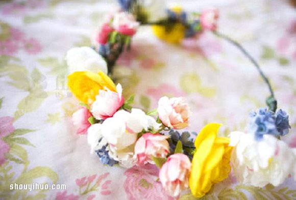 新娘鮮花花環(huán)DIY手工制作方法圖解教程 -  rpnrmr.com