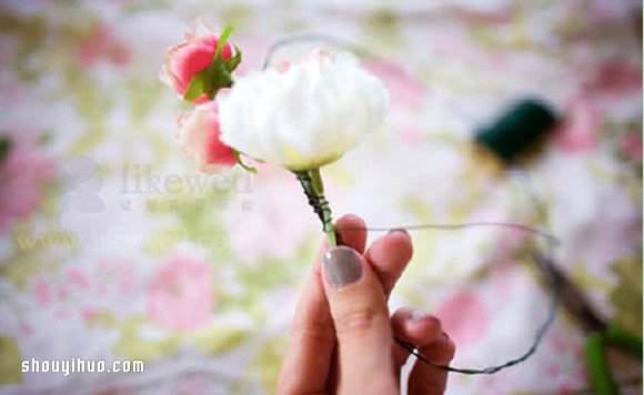新娘鮮花花環(huán)DIY手工制作方法圖解教程 -  rpnrmr.com